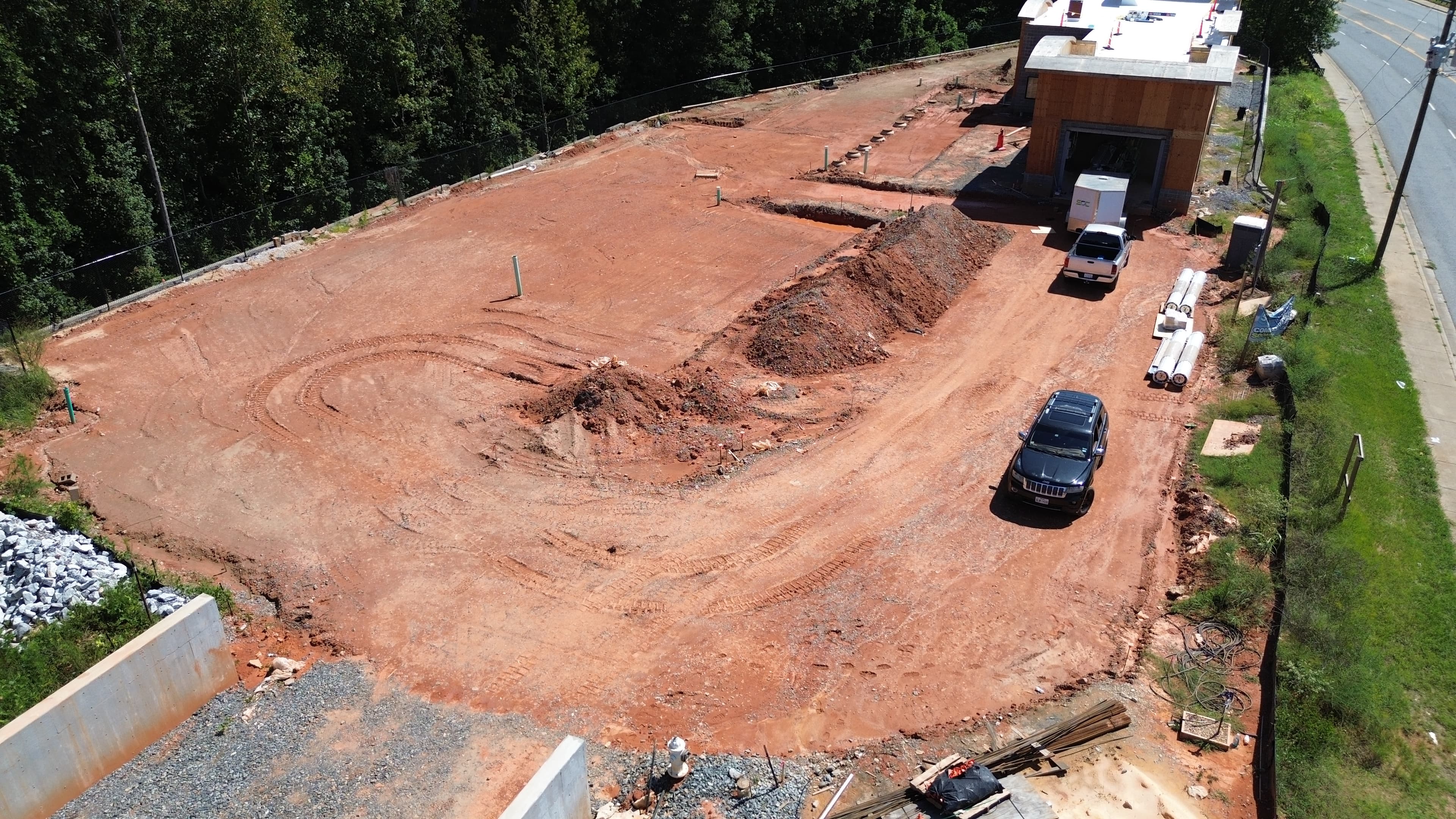 Site work, utilities, building shell